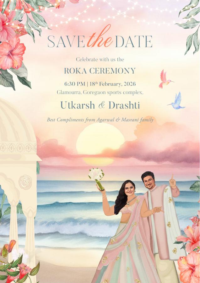 Utkarsh · Roka invitation design
